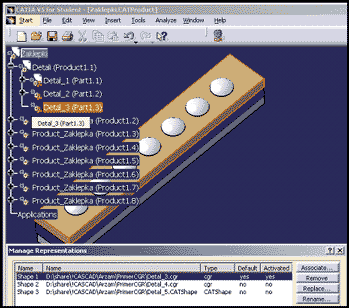 ������ ������� CATPart , CATProduct  � CATShape �� ������ ������� CGR (������� Create CGR)